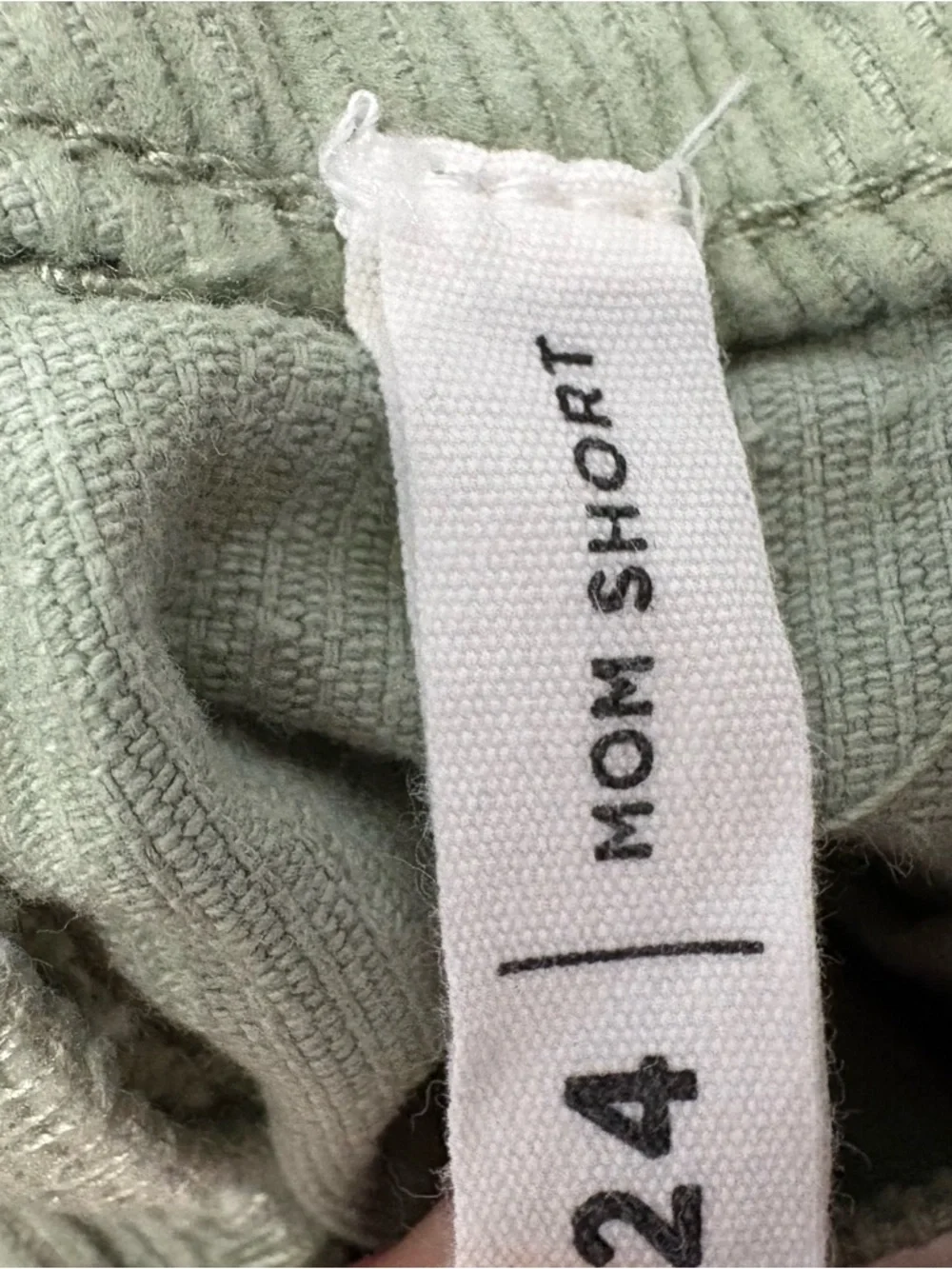 PacSun Sage Green Corduroy High Rise Mom Shorts - Size 24 EUC